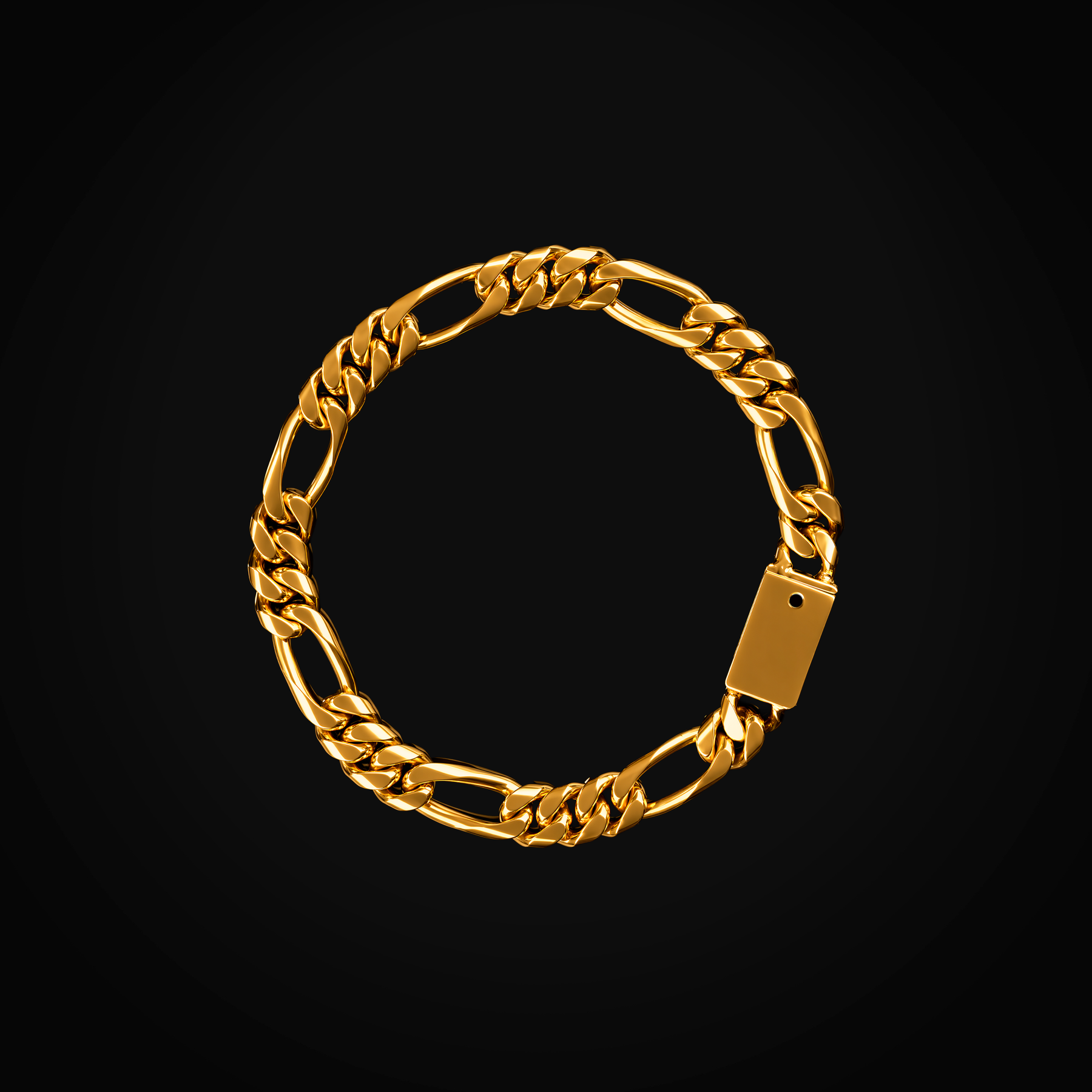 Pulso tejido cartier 3x1 14k oro amarillo con broche de caja + Estuche