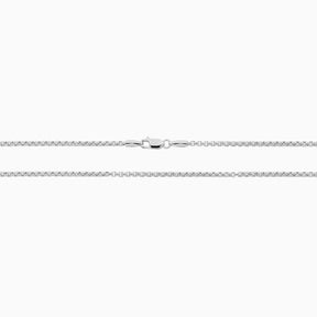 Cadena de Oro Blanco 14k Tejido Hollow Box
