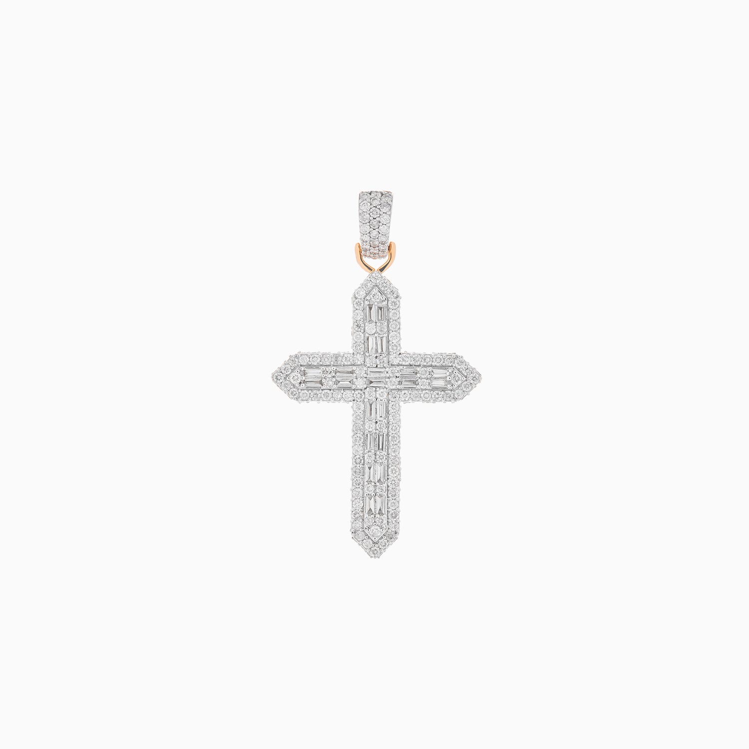 Cruz Full Ice Oro 10k con Diamantes