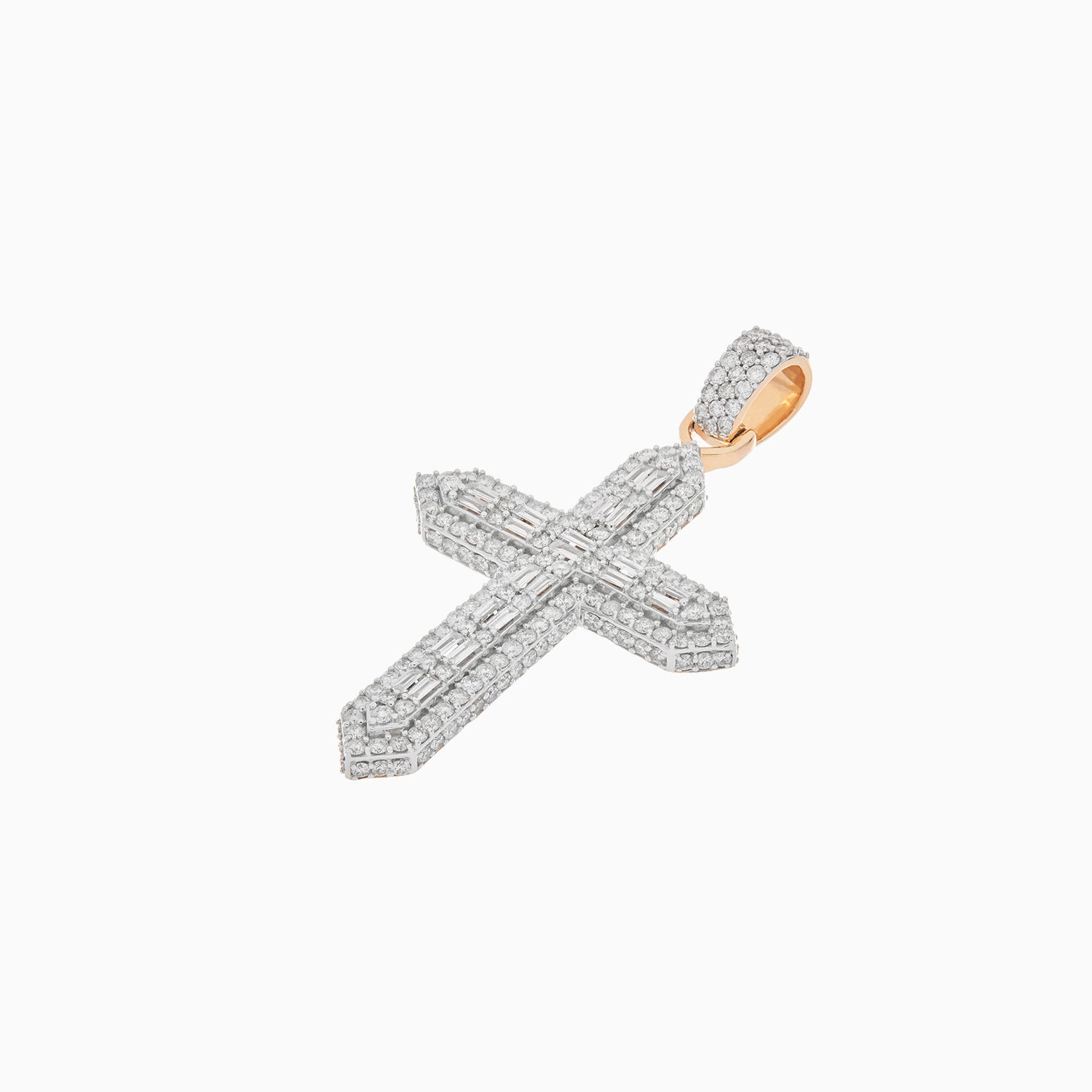 Cruz Full Ice Oro 10k con Diamantes