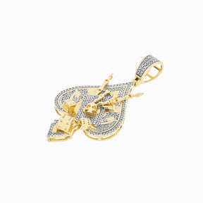 Dije Corazón Oro 10k con Diamantes