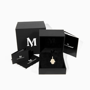 Dije Mano Estrella Oro 14k con Diamantes