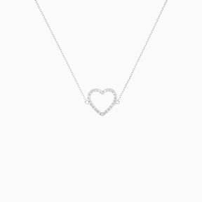 Cadena Corazón Oro 14k con Diamantes